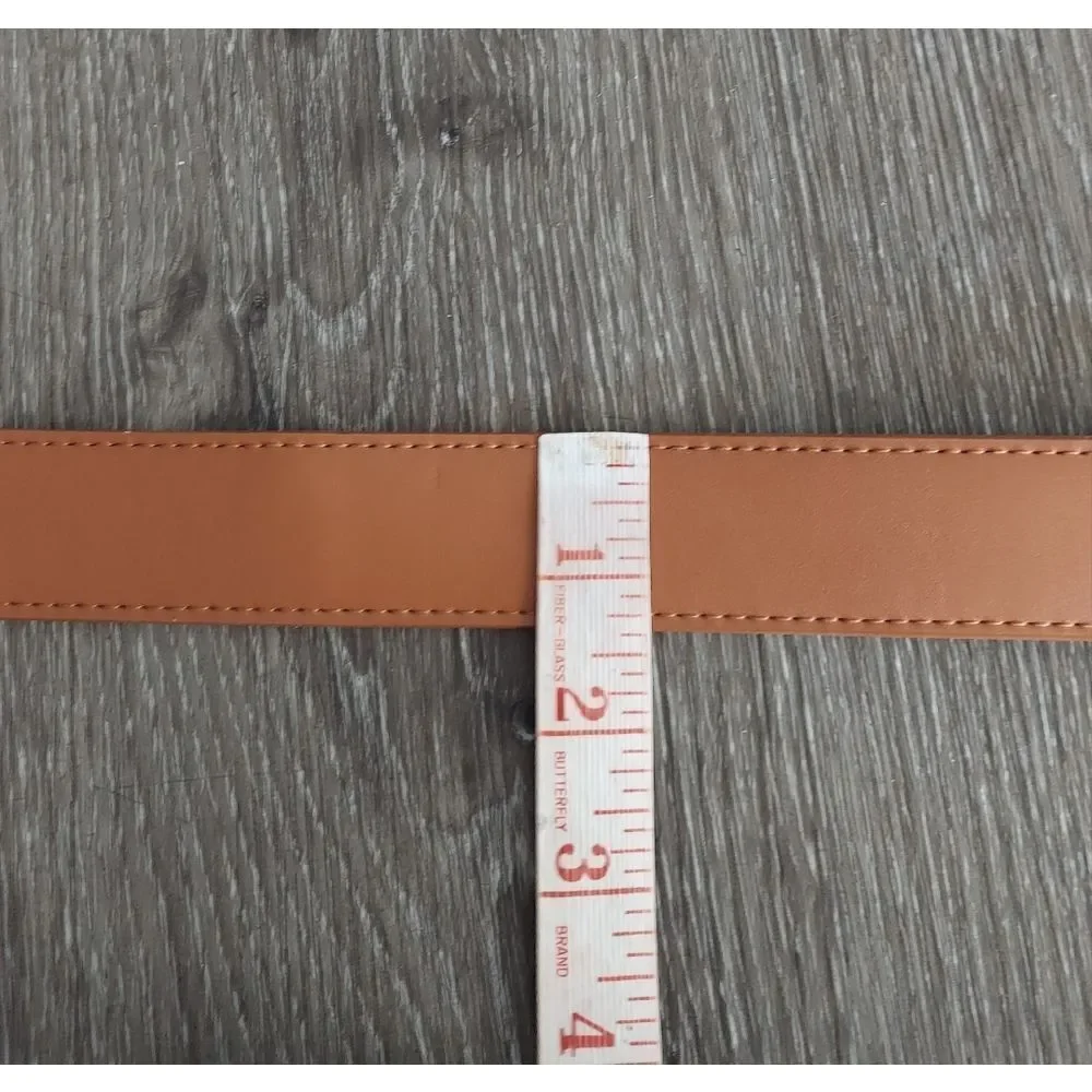 Anne Klein Tan Faux Leather Belt Medium
